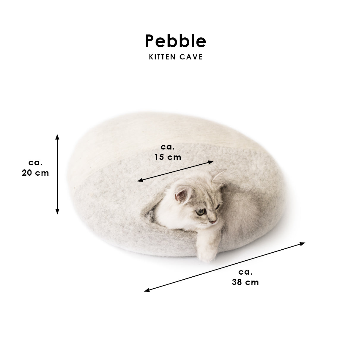 PEBBLE Grotte en feutre pour chat