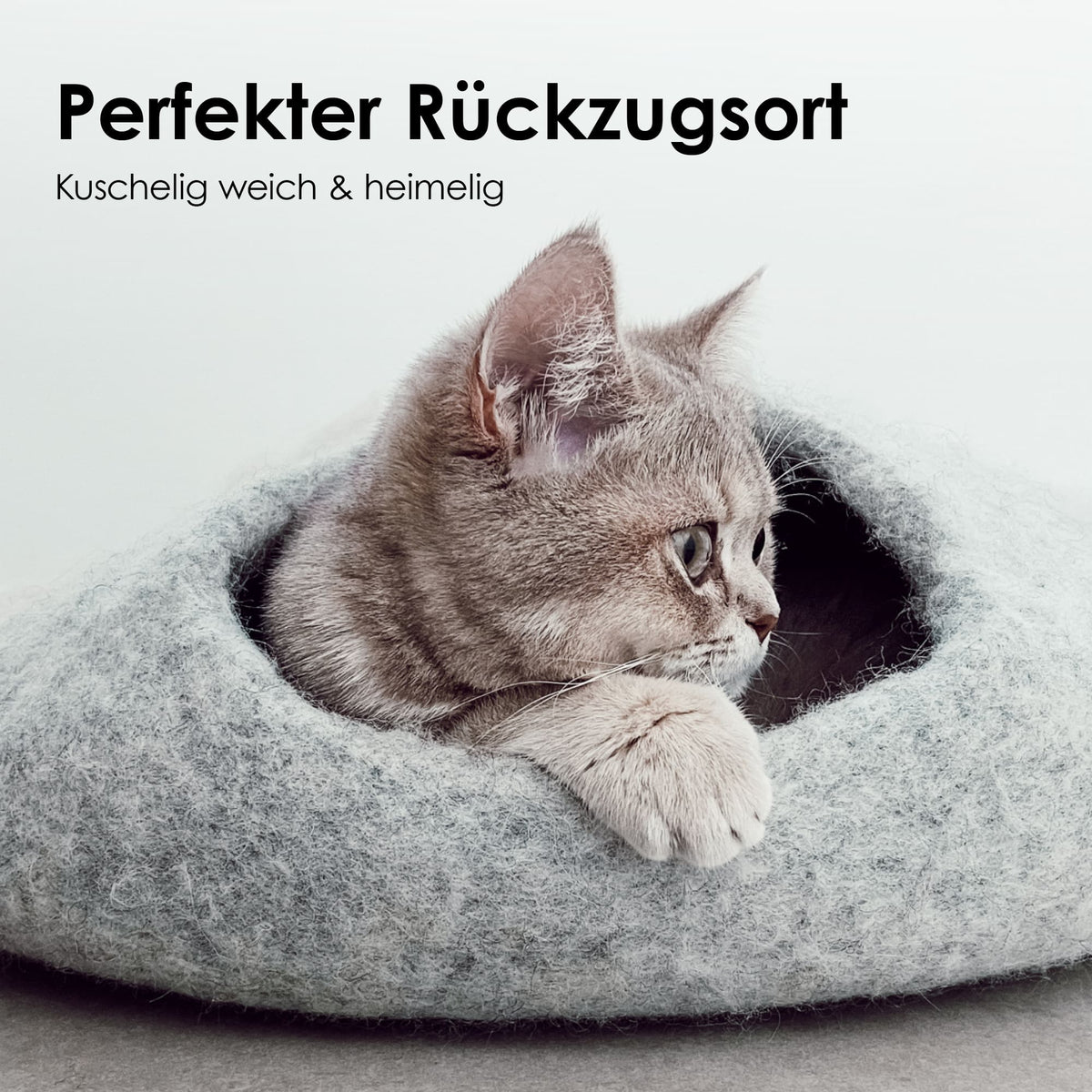 Katzen Filzhöhle als perfekter Rückzugsort