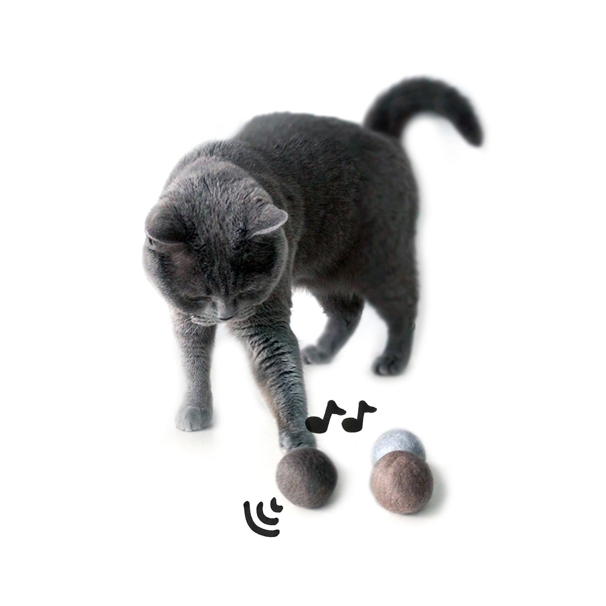 Katzen Filz Ball mit Klingel